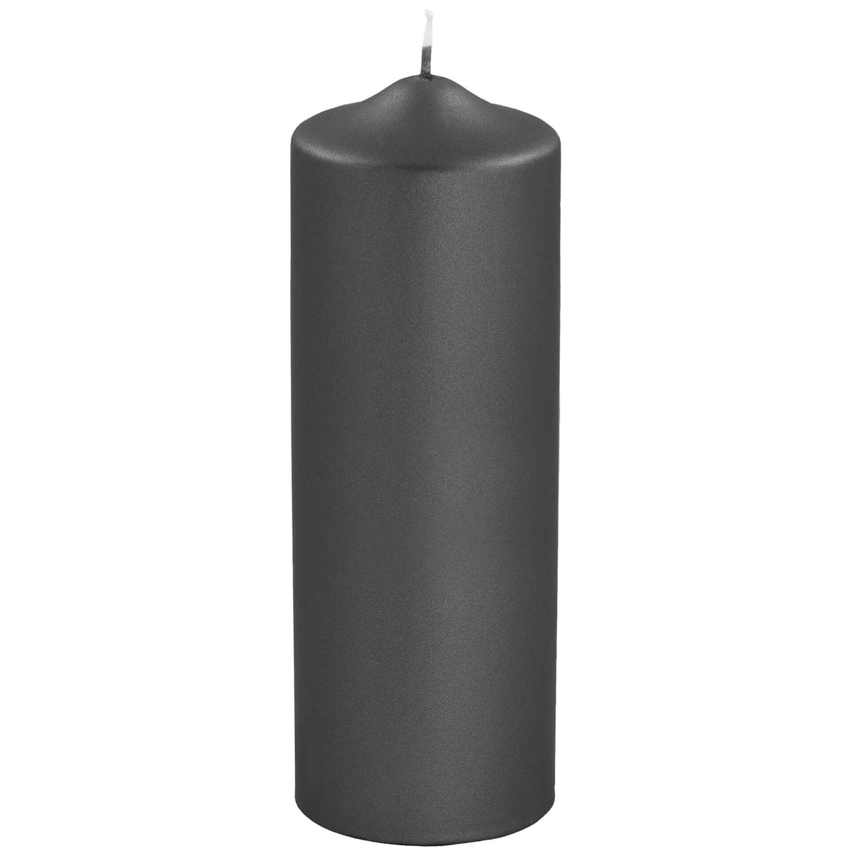 Fink metallic Stumpenkerze Candle schwarz Paraffin Höhe 25 cm