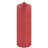 Fink metallic Stumpenkerze Candle rot Paraffin Höhe 25 cm