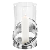Fink Windlicht Colette silberfarben Glas, vernickelt Höhe 30 cm