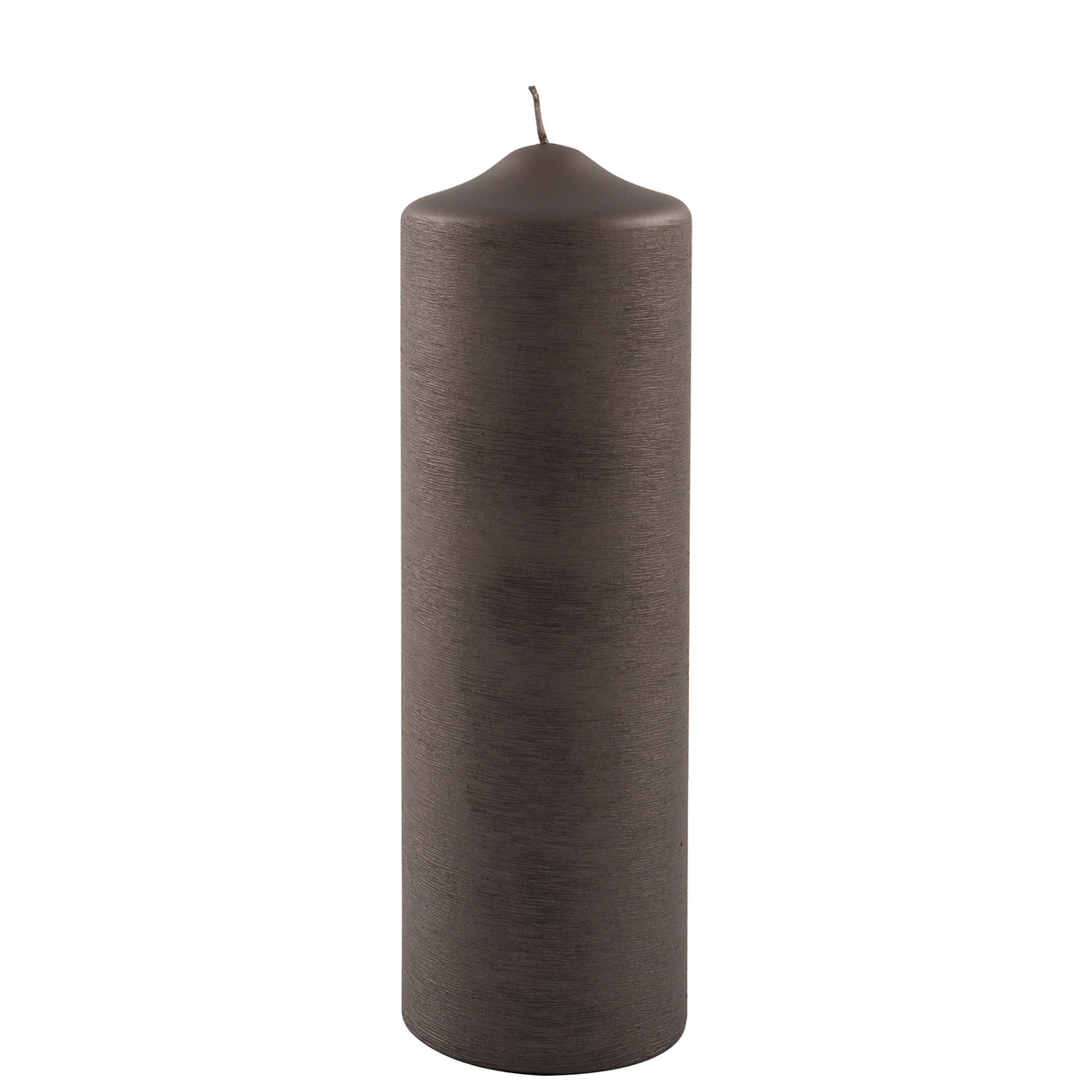 Fink metallic Stumpenkerze Candle mocca Paraffin Höhe 25 cm