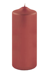 Fink metallic Stumpenkerze Candle rot Paraffin Höhe 20 cm