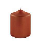 Fink metallic Stumpenkerze Candle terra Paraffin Höhe 10 cm