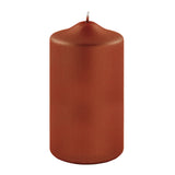 Fink metallic Stumpenkerze Candle terra Paraffin Höhe 15 cm