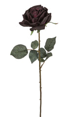 Fink Kunstblume Rose lila, schwarz Kunstfasern Höhe 66 cm