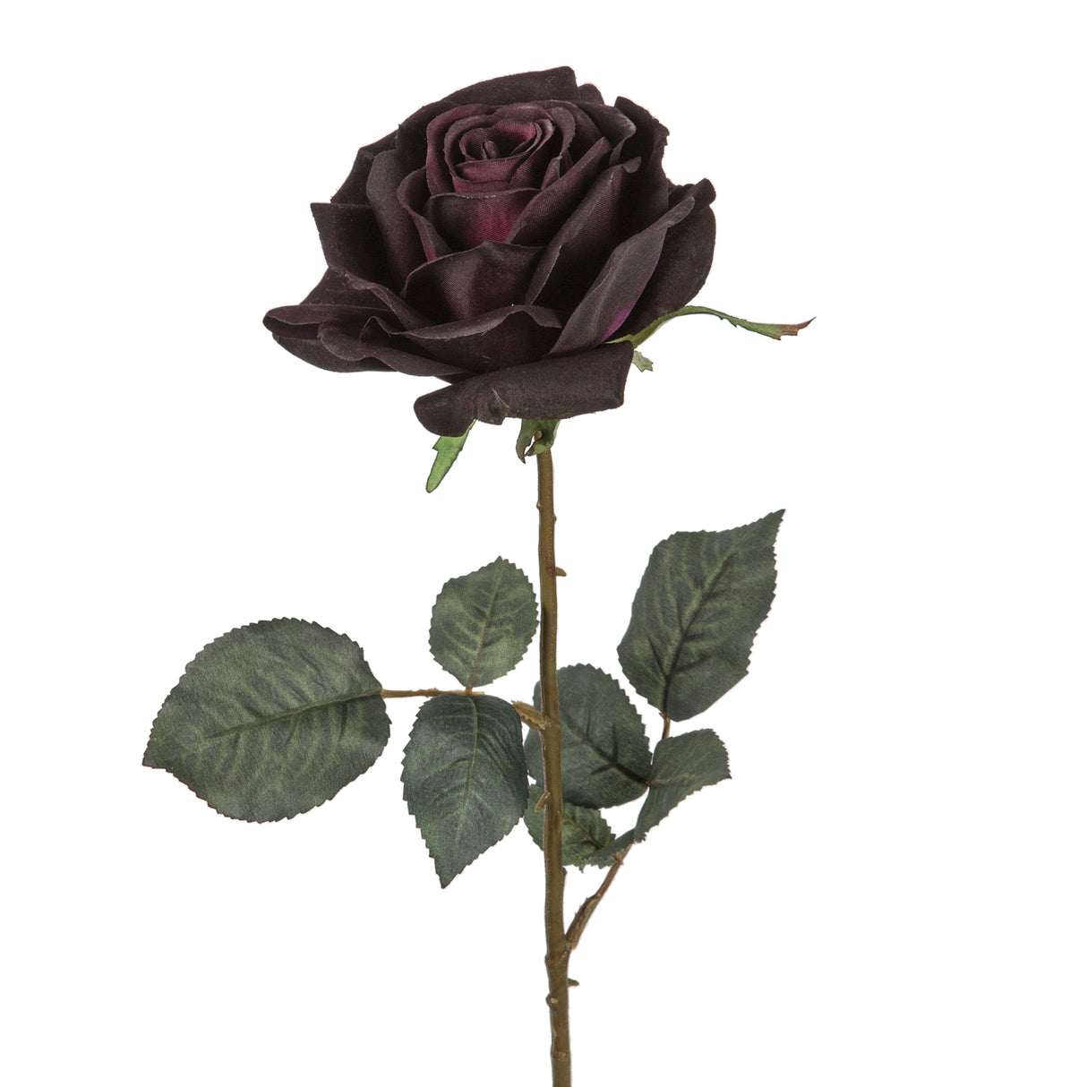 Fink Kunstblume Rose lila, schwarz Kunstfasern Höhe 66 cm