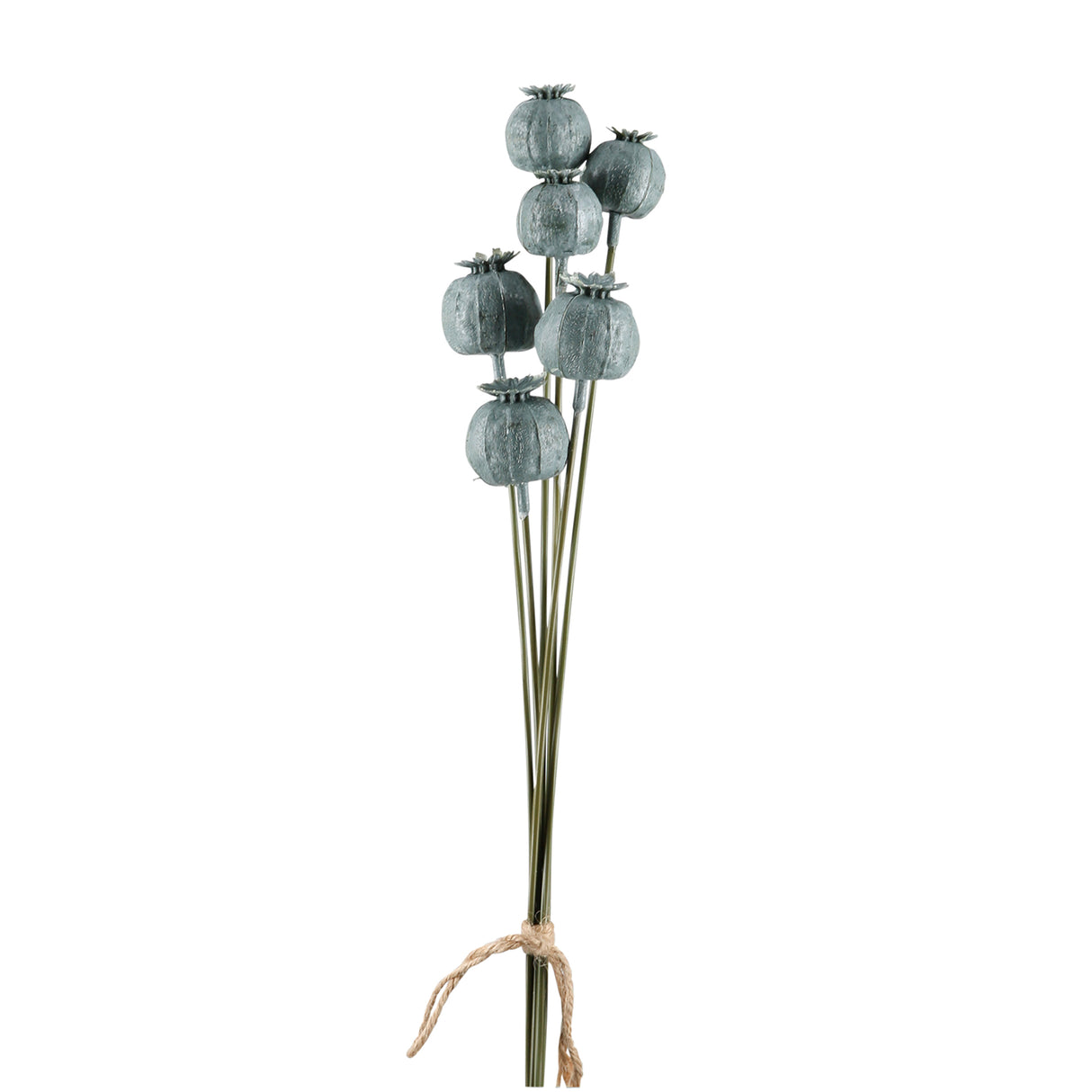 Fink Kunstblume Mohnkapsel grau Kunstfasern Höhe 67 cm