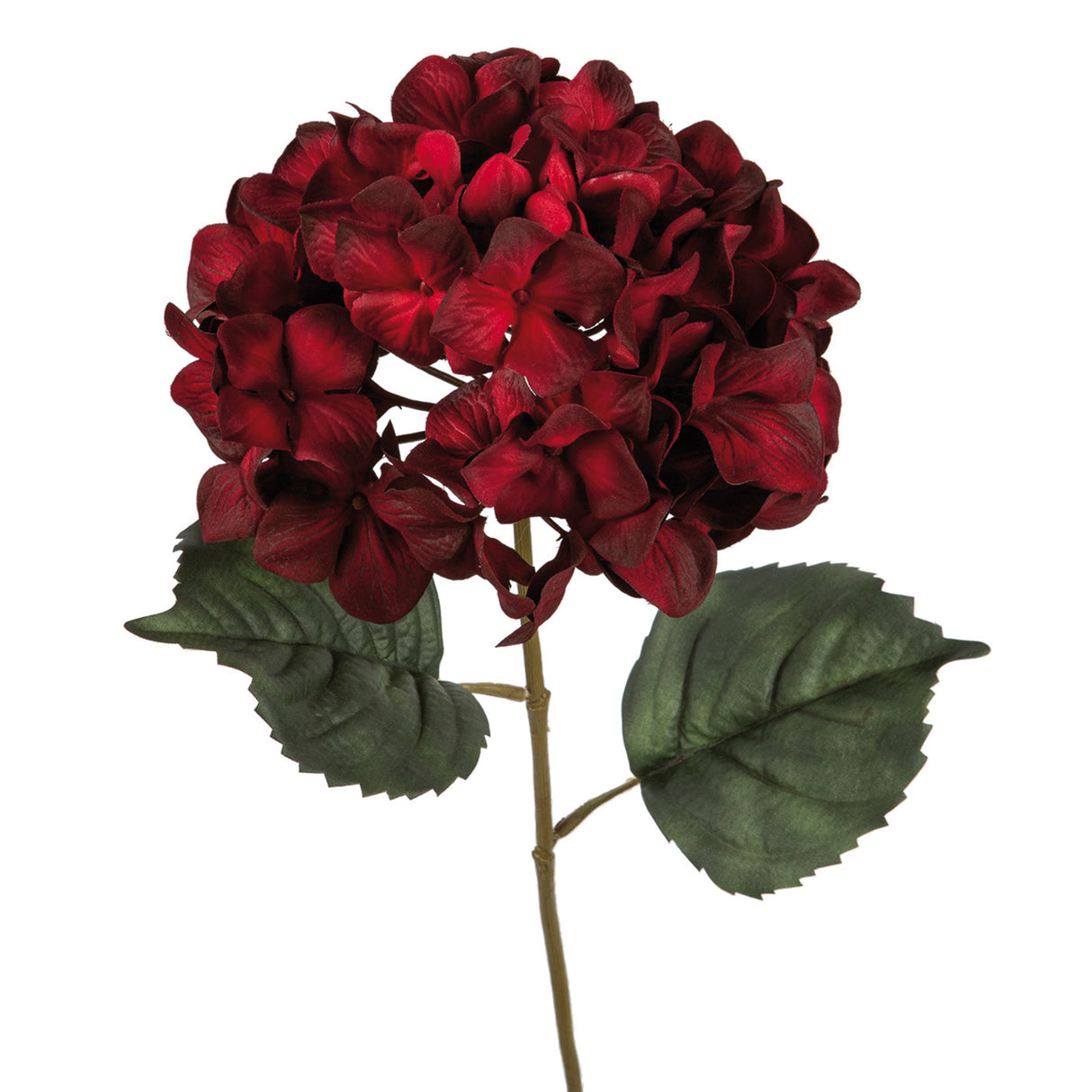 Fink Kunstblume Hortensie dunkel rot Kunstfasern Höhe 68 cm