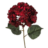 Fink Kunstblume Hortensie dunkel rot Kunstfasern Höhe 68 cm