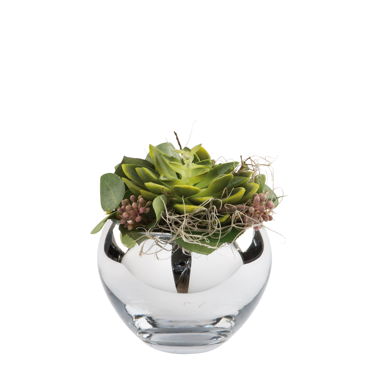 Fink Kunstblumenstrauß Petitbouquet grün Kunstfasern Höhe 20 cm