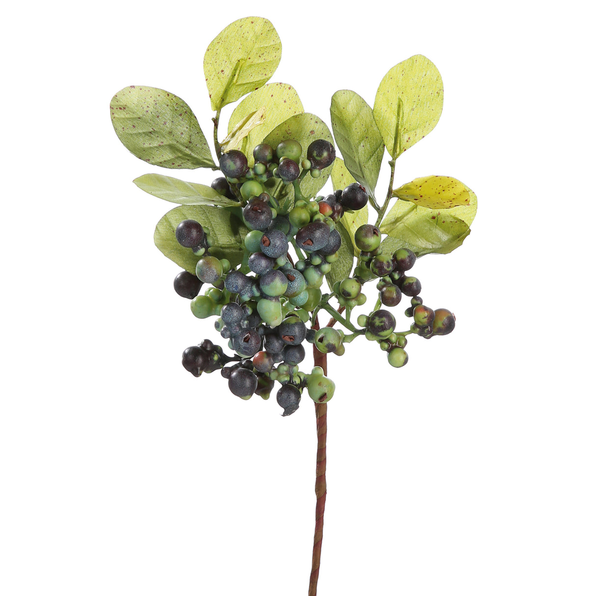 Fink Kunstblume Beerenzweig dunkelblau, grün Kunstfasern Höhe  cm