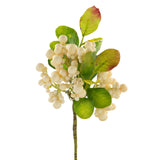 Fink Kunstblume Beerenzweig creme Kunstfasern Höhe 33 cm
