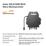 Anker SOLIX Balkonkraftwerk 2× RS50B Panel 540W, Mikro-Wechselrichter 600W/800W, Bodenhalterungen-0% MwSt. (gem. § 12 Abs. 3 UStG)