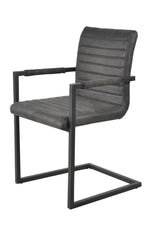 SIT-Möbel 2er Set - Stuhl 55 cm x 57 cm x 89 Bezug anthrazit, Gestell antikschwarz