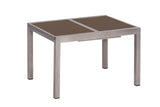 Merxx Gartentisch ausziehbar Aluminium, Glas graphit 140 cm x 90 cm x 75 cm