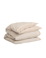 GANT Bettdeckenbezug Bettwäsche Border Monogram Dry Sand 135 x 200 cm