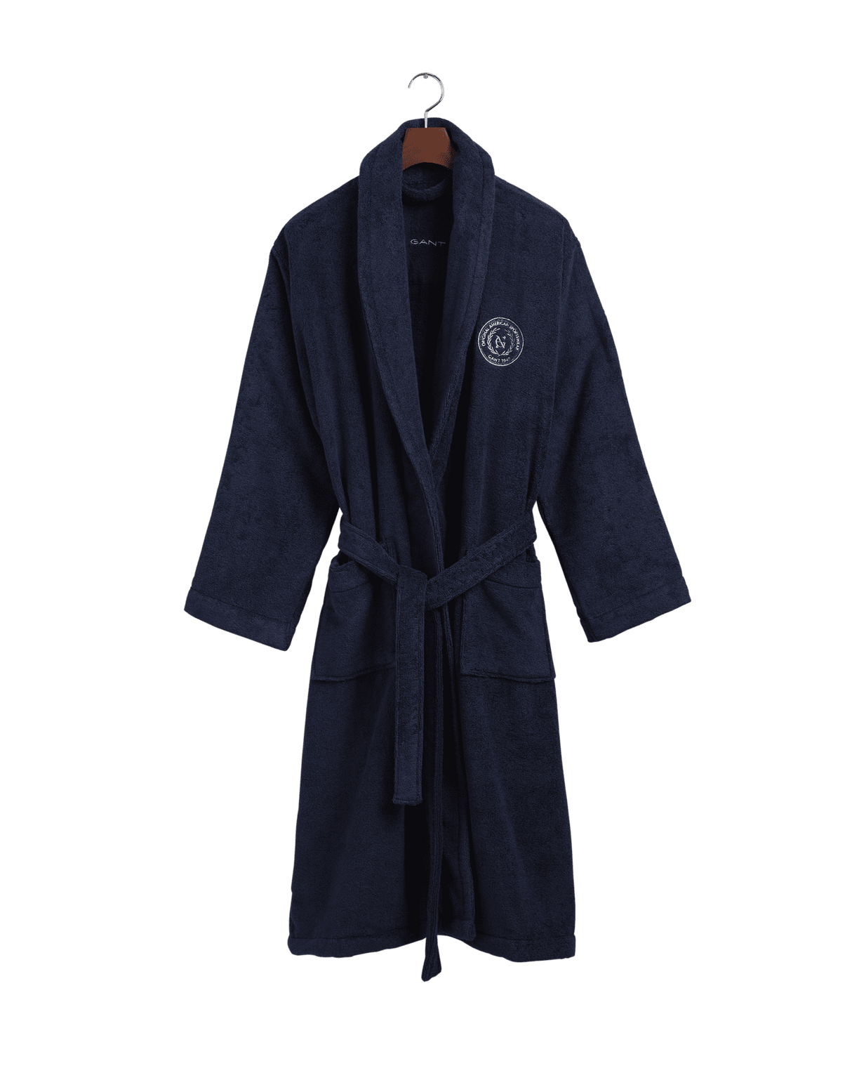 GANT Bademantel Crest Marine Blau L