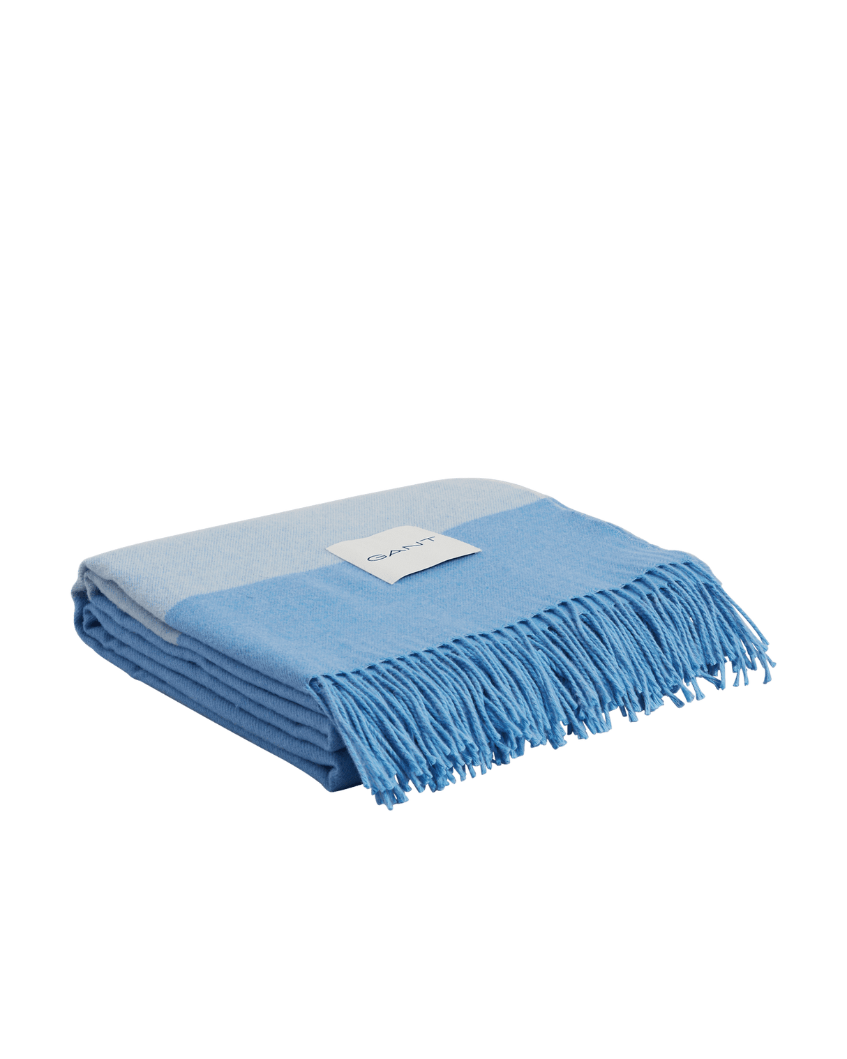 GANT Kuscheldecke Wool Blend Day Blue Blau 130 x 180 cm