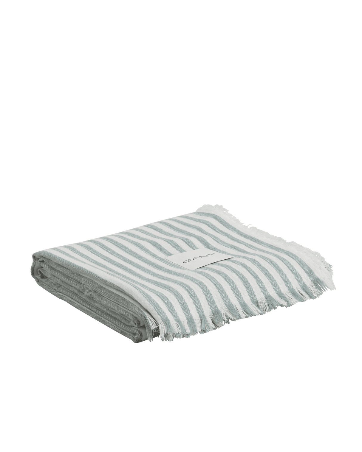 GANT Kuscheldecke Light Stripe Basil Green Grün 130 x 180 cm