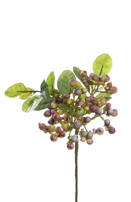 Fink Kunstblume Beerenzweig amaranth, hellgrün Kunstfasern Höhe  cm