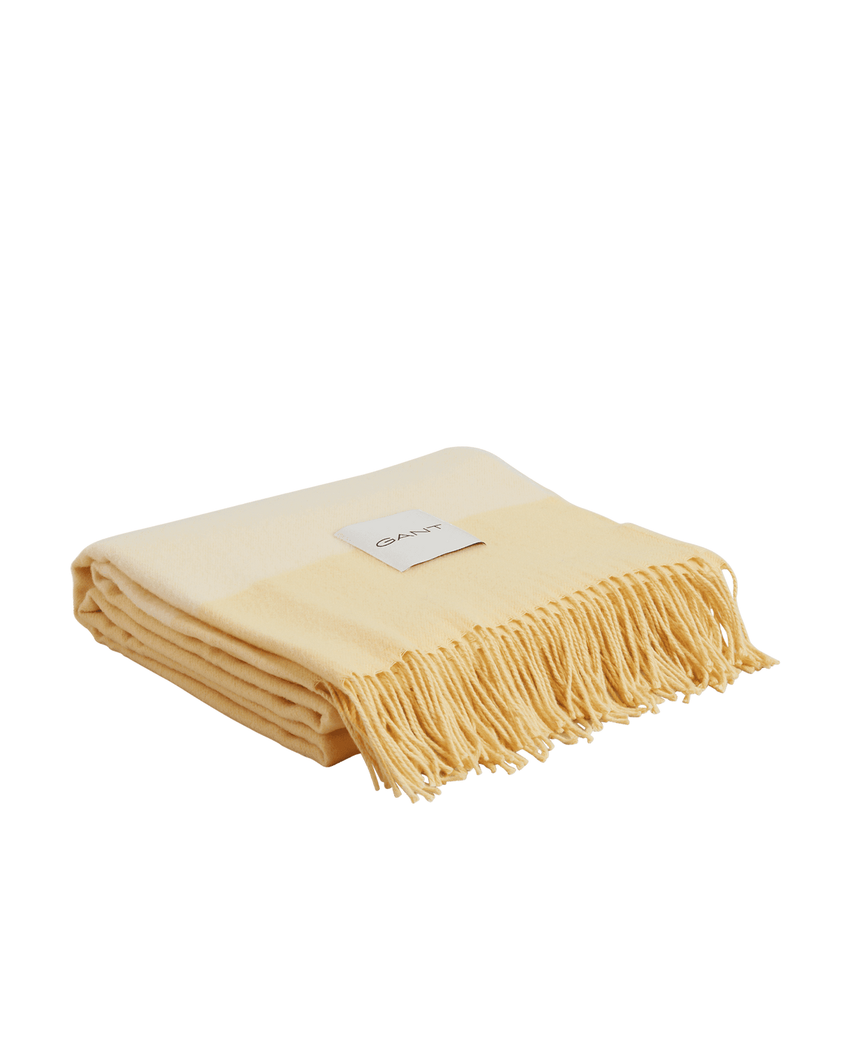 GANT Kuscheldecke Wool Blend Lemon Gelb 130 x 180 cm