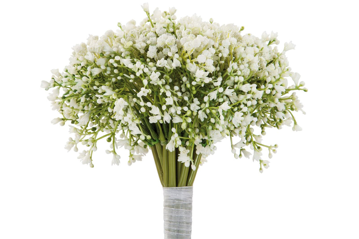 Fink Kunstblume Bouquet weiß Kunstfasern Höhe  cm