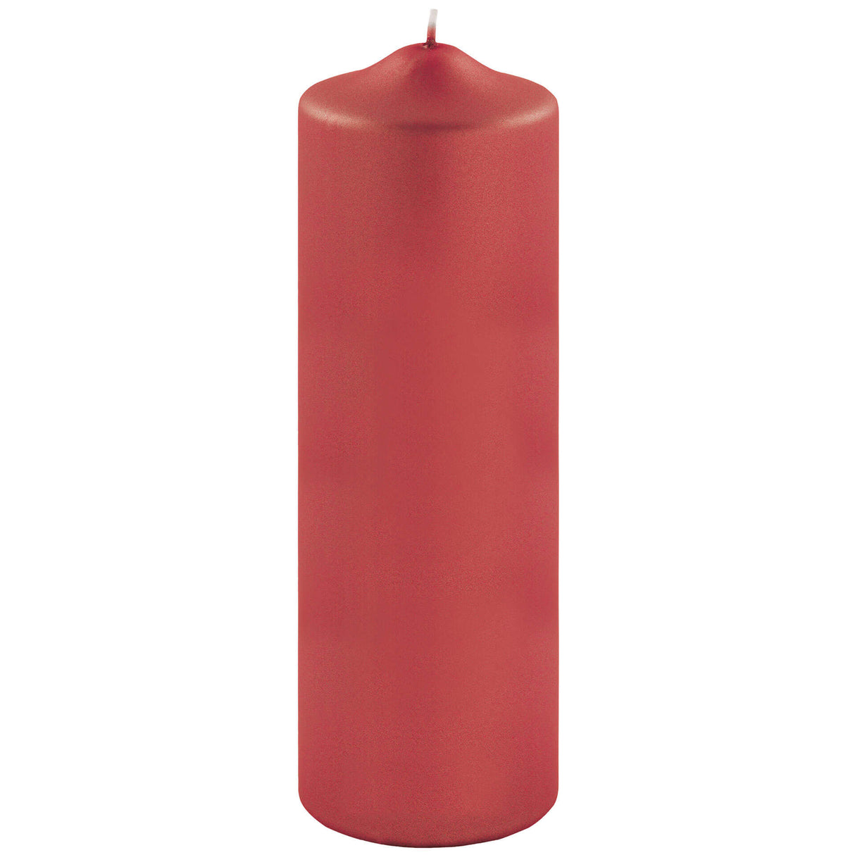Fink metallic Stumpenkerze Candle rot Paraffin Höhe 25 cm