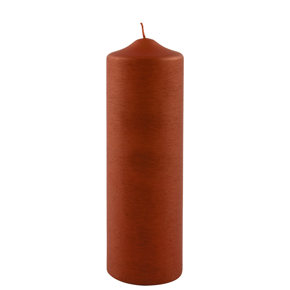 Fink metallic Stumpenkerze Candle terra Paraffin Höhe 25 cm