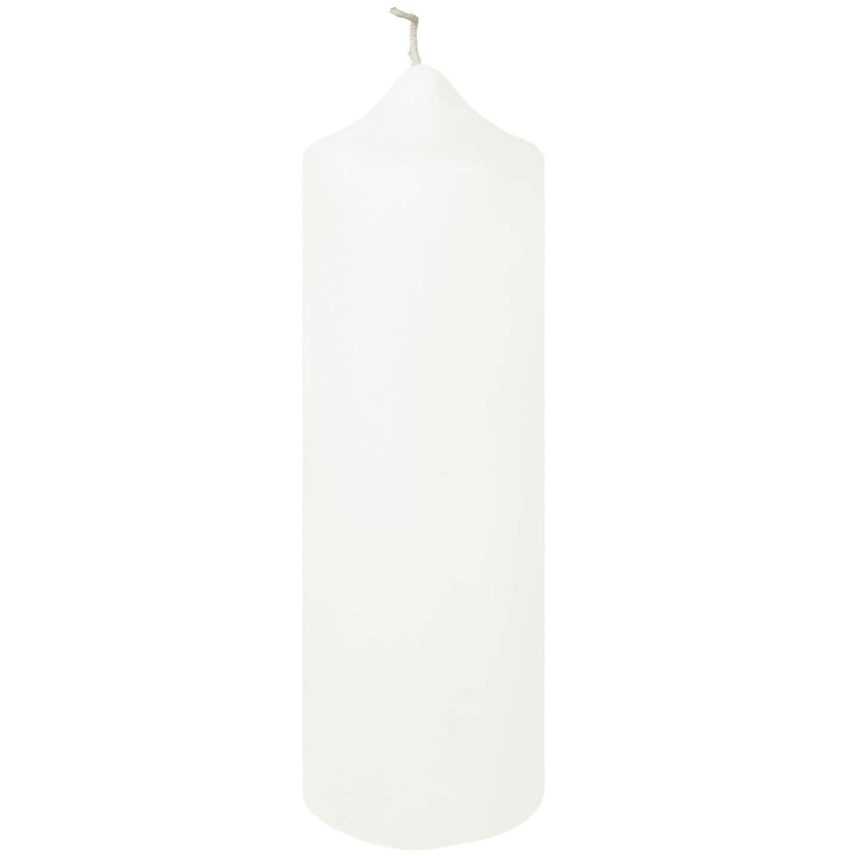 Fink getauchte Stumpenkerze Candle weiß Paraffin Höhe 25 cm