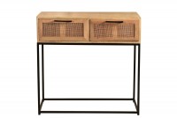 SIT-Möbel Konsolentisch Cane Mango natur Rattan im Boho Stil 80 x 77 x 35 cm