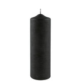 Fink metallic Stumpenkerze Candle schwarz Paraffin Höhe 25 cm