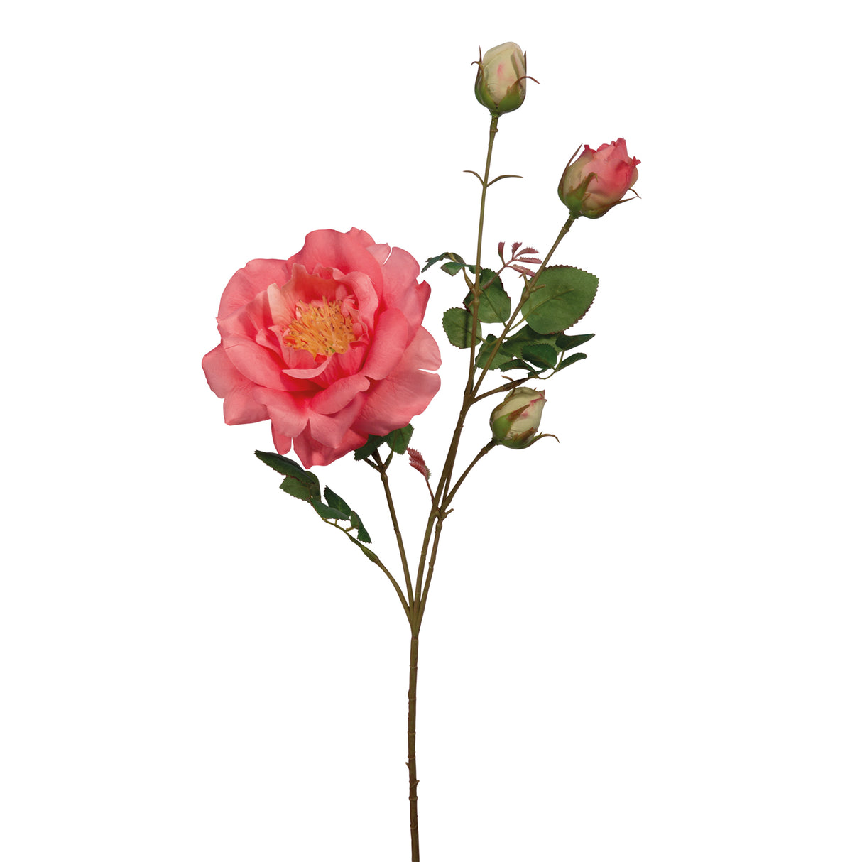 Fink Kunstblume Rose pink Kunstfasern Höhe 64 cm