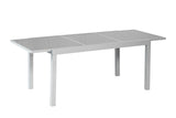 Merxx Gartentisch ausziehbar Aluminium, Glas silber 160 cm x 90 cm x 75 cm