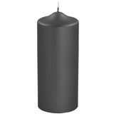 Fink metallic Stumpenkerze Candle schwarz Paraffin Höhe 20 cm