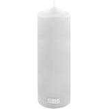 Fink metallic Stumpenkerze Candle weiß Paraffin Höhe 25 cm