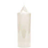 Fink gelackte Stumpenkerze Altar creme Paraffin Höhe 20 cm