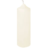 Fink getauchte Stumpenkerze Candle creme Paraffin Höhe 25 cm