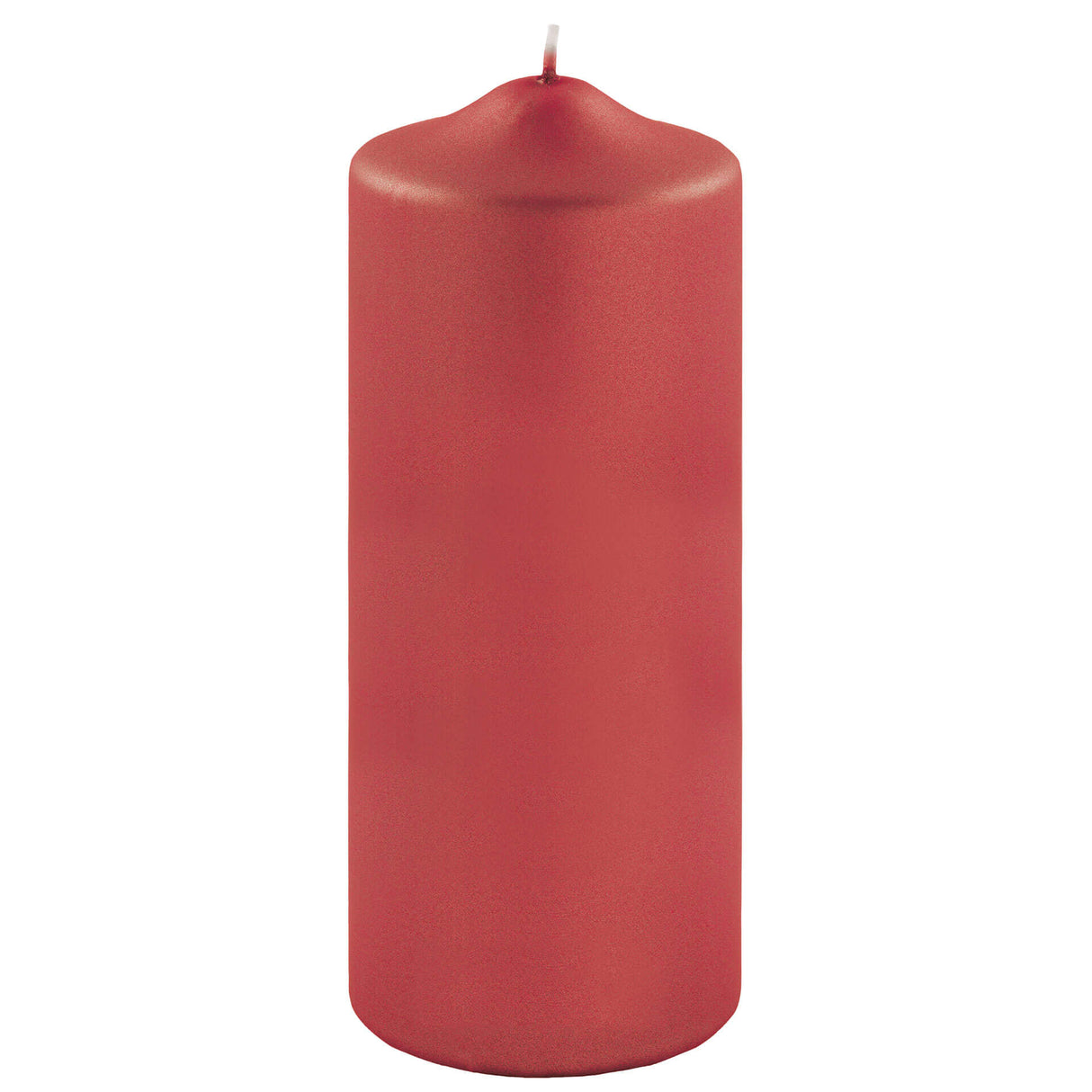 Fink metallic Stumpenkerze Candle rot Paraffin Höhe 20 cm