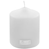 Fink metallic Stumpenkerze Candle weiß Paraffin Höhe 10 cm