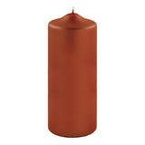 Fink metallic Stumpenkerze Candle terra Paraffin Höhe 20 cm