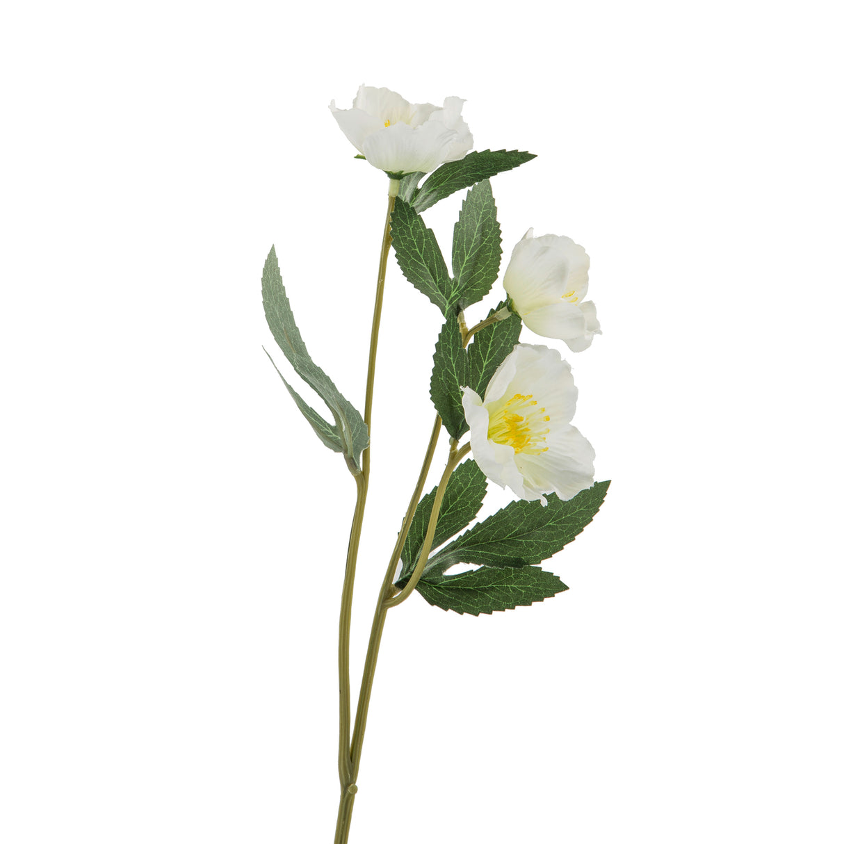 Fink Kunstblume Christrose grün, weiß Kunstfasern Höhe 35,5 cm