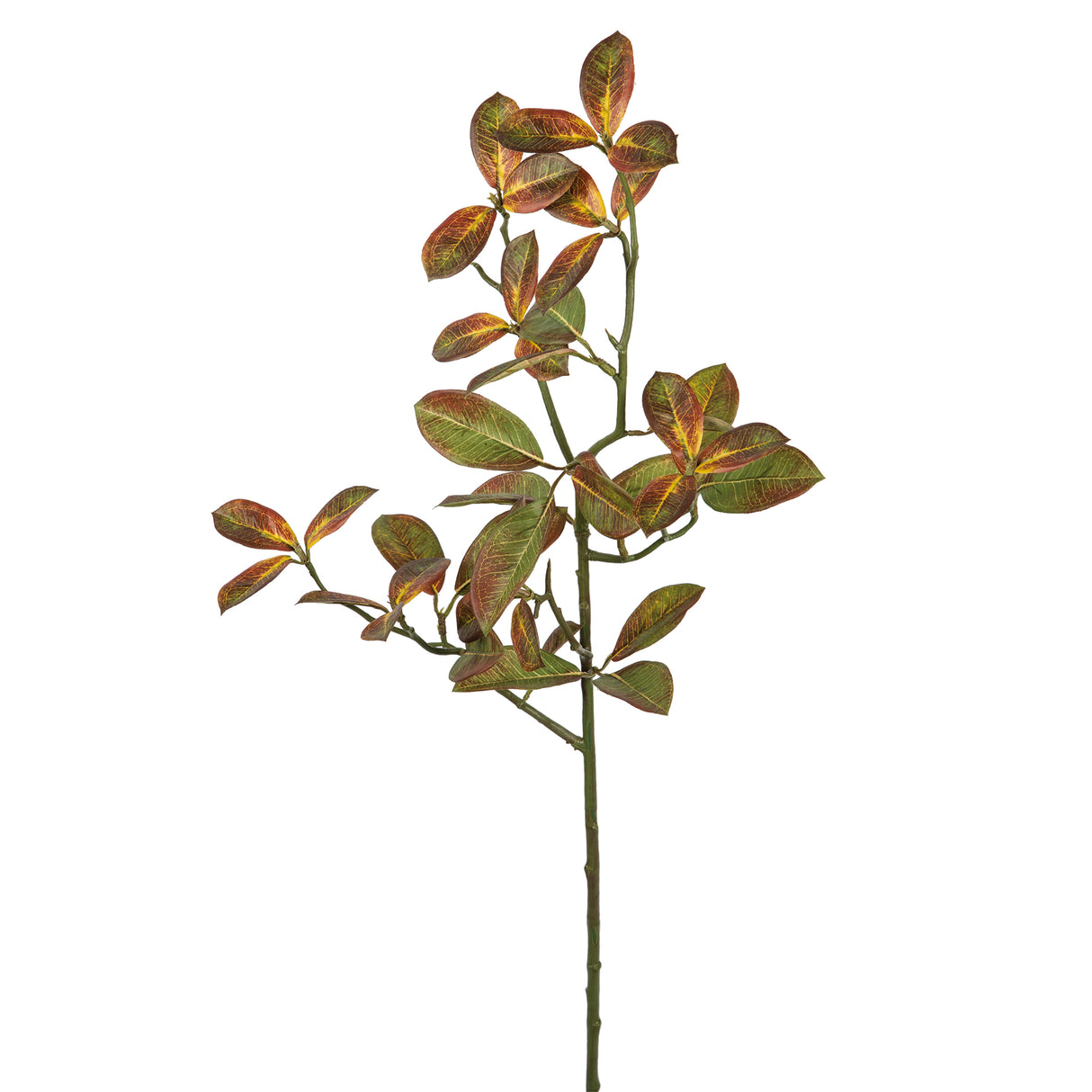 Fink Kunstblume Blatt braun, grün synthetische Faser Höhe 78 cm