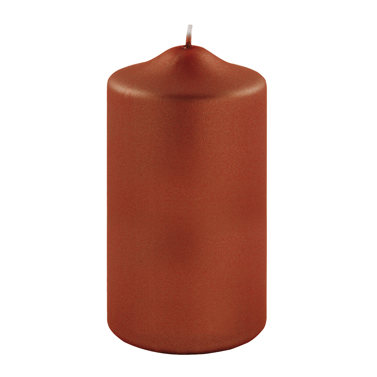 Fink metallic Stumpenkerze Candle terra Paraffin Höhe 15 cm