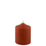 Fink metallic Stumpenkerze Candle terra Paraffin Höhe 10 cm