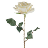 Fink Kunstblume Rose weiß Kunstfasern Höhe 66 cm