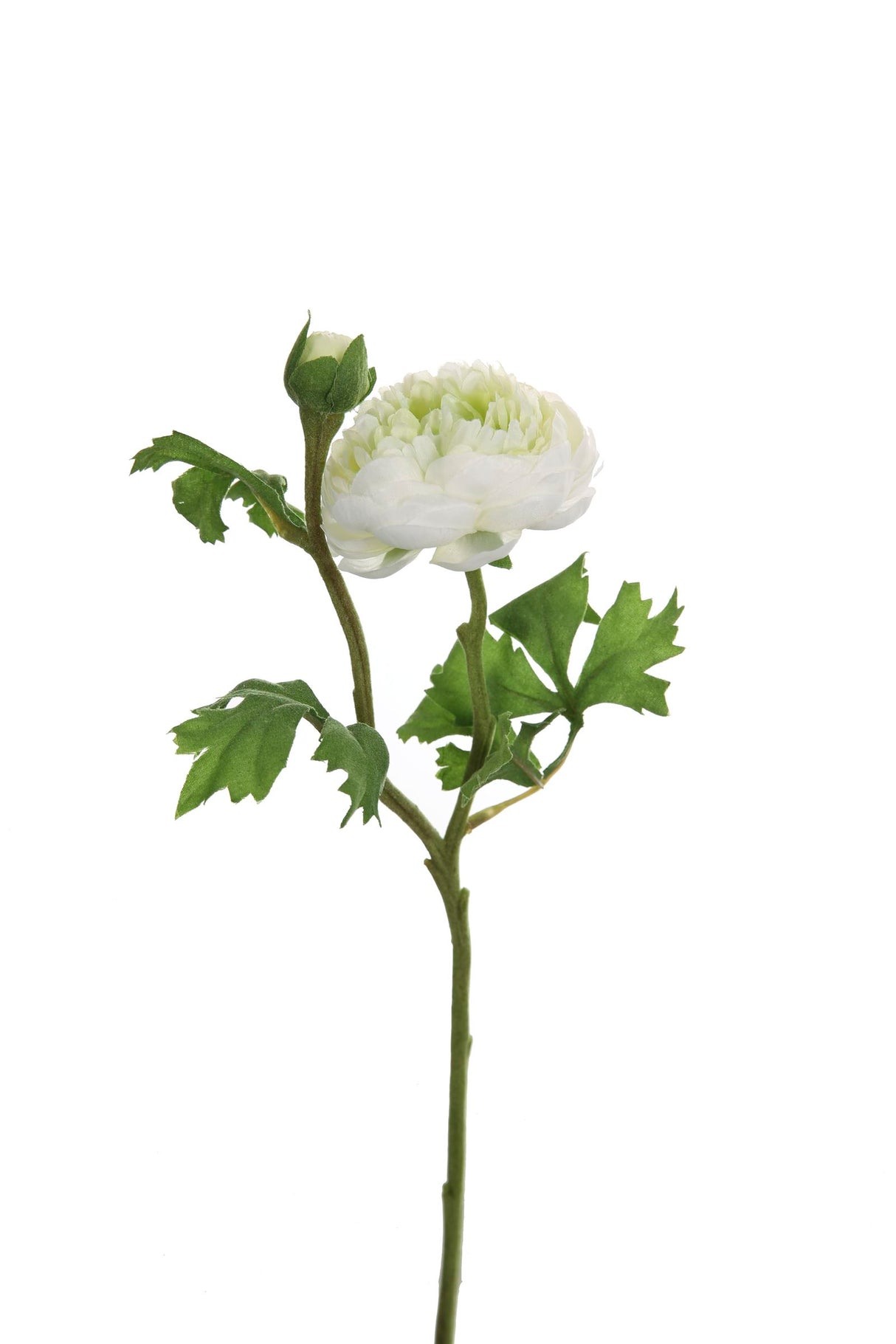 Fink Kunstblume Ranunkel hellgrün, weiß Kunstfasern Höhe 46 cm
