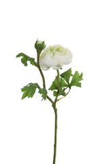Fink Kunstblume Ranunkel hellgrün, weiß Kunstfasern Höhe 46 cm