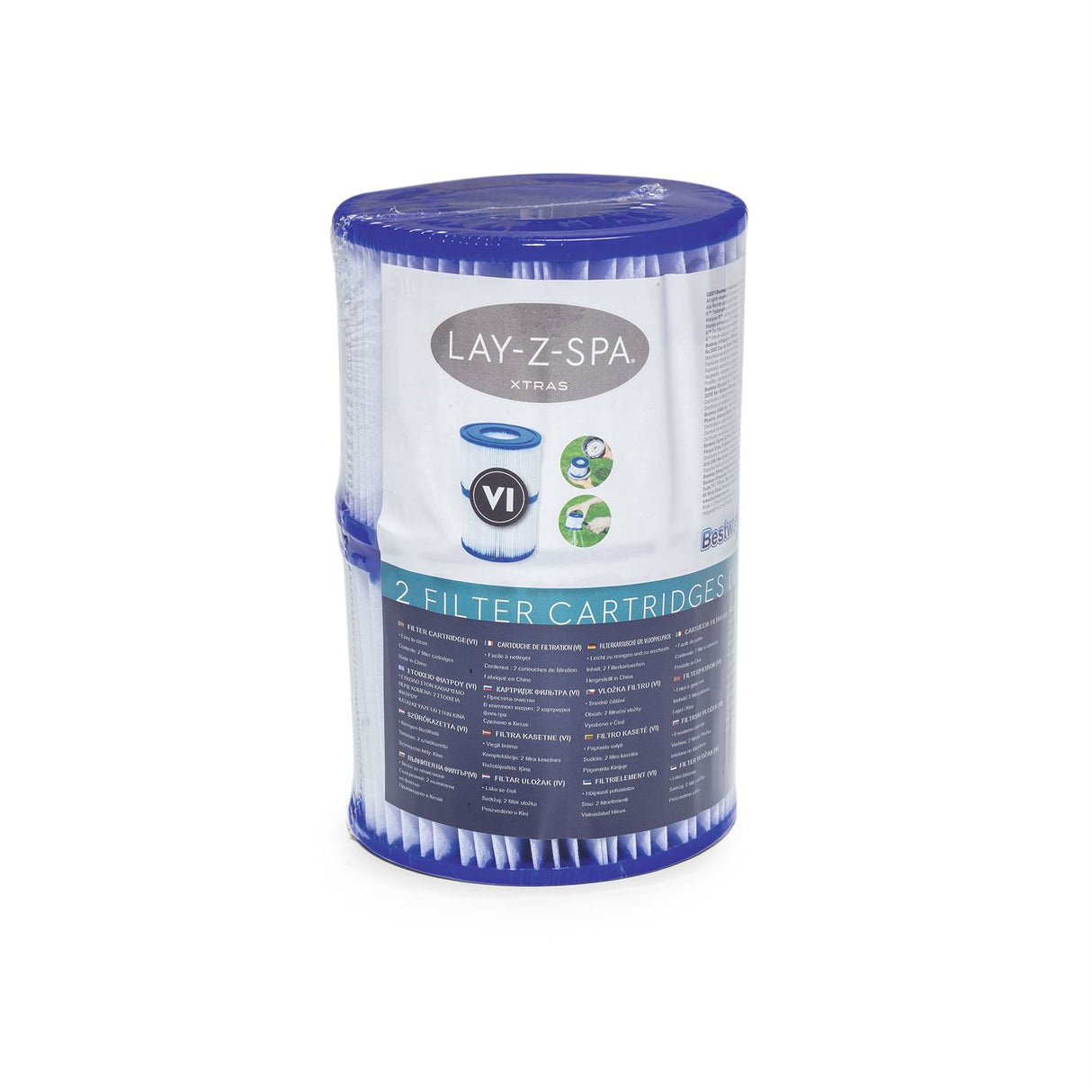 Bestway LAY-Z-SPA Xtras Filterkartusche Gr. VI 10,6 x 8,0 cm, Doppelpack