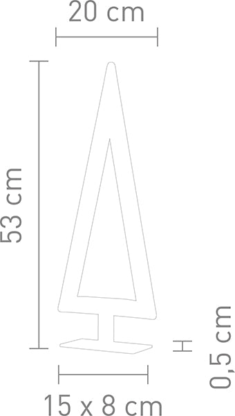 Villeroy & Boch Tischleuchte Wien LED Baum 53cm Silber