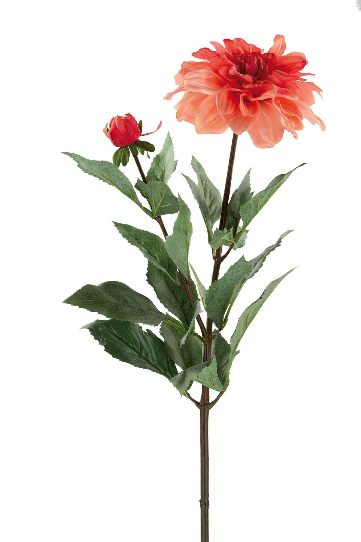 Fink Kunstblume Dahlie coralle Kunstfasern Höhe 70 cm