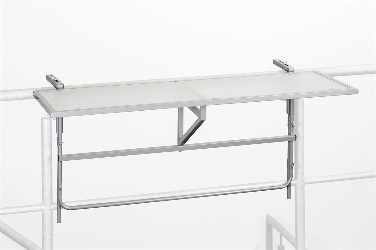 Merxx Balkonhängetisch Stahl silber 120 cm x 40 cm x 73,5 cm